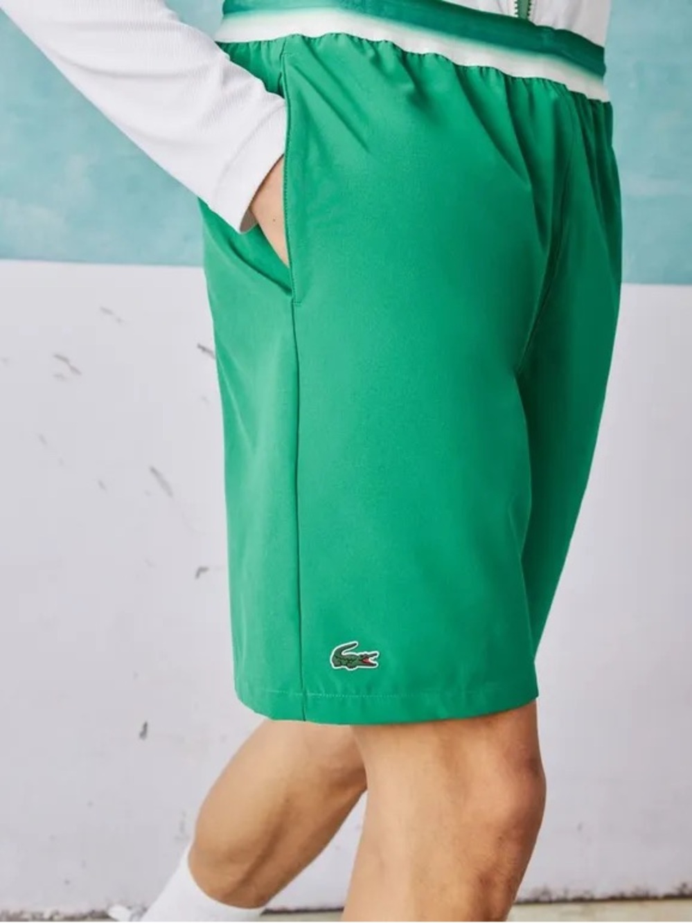 Lacoste Sport Novak Djokovic Green Tennis Shorts Men’s Size M